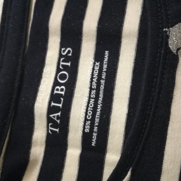 CREWNECK LONG SLEEVE TEE-SHIMMER STRIPE ORNAMENT P - Picture 8 of 8